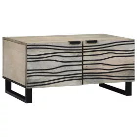 Dohányzóasztal Beige és fekete 80 x 50 x 40 cm