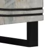 Éjjeliszekrény Fehér és fekete 50 x 33 x 60 cm tömör mangófa