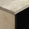 Éjjeliszekrény Fehér és fekete 50 x 33 x 60 cm tömör mangófa