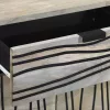Éjjeliszekrény Fehér és fekete 50 x 33 x 60 cm tömör mangófa