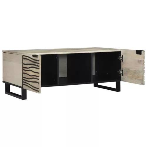 Dohányzóasztal Beige és fekete 100 x 54 x 40 cm