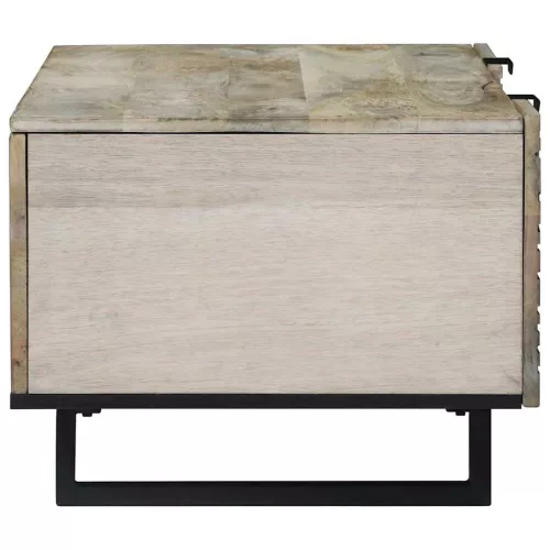 Dohányzóasztal Beige és fekete 100 x 54 x 40 cm