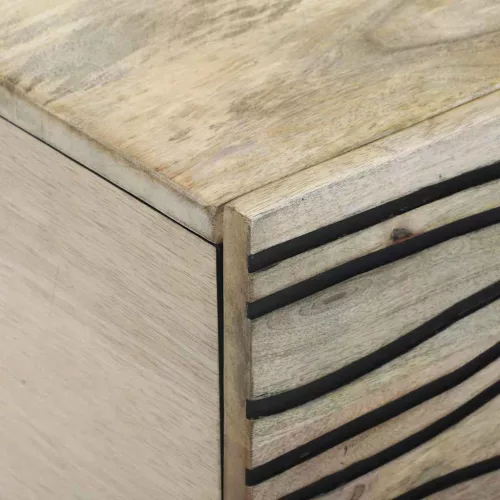 Dohányzóasztal Beige és fekete 100 x 54 x 40 cm