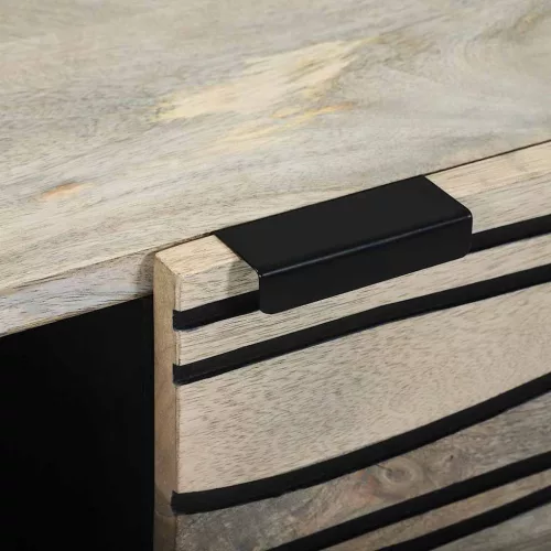 Dohányzóasztal Beige és fekete 100 x 54 x 40 cm