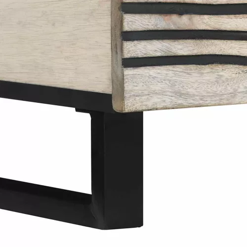 Dohányzóasztal Beige és fekete 100 x 54 x 40 cm