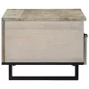 Dohányzóasztal fiókkal Beige és fekete 80 x 54 x 40 cm