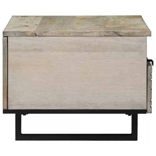 Dohányzóasztal fiókkal Beige és fekete 80 x 54 x 40 cm