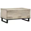 Dohányzóasztal fiókkal Beige és fekete 80 x 54 x 40 cm