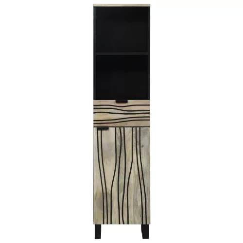 Fürdőszoba Székény polcokkal Barna és fekete 38 x 33 x 160 cm