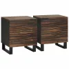 Éjjeliszekrény 2 pcs Dió 40 x 33 x 46 cm tömör mangófa