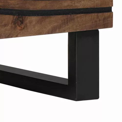 Éjjeliszekrény 2 pcs Dió 40 x 33 x 46 cm tömör mangófa