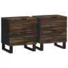 Éjjeliszekrény fiókkal 2 pcs Dió 40 x 33 x 46 cm tömör mangófa