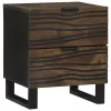 Éjjeliszekrény fiókkal 2 pcs Dió 40 x 33 x 46 cm tömör mangófa
