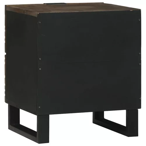 Éjjeliszekrény fiókkal 2 pcs Dió 40 x 33 x 46 cm tömör mangófa