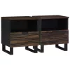 Éjjeliszekrény fiókkal 2 pcs Dió 40 x 33 x 46 cm tömör mangófa
