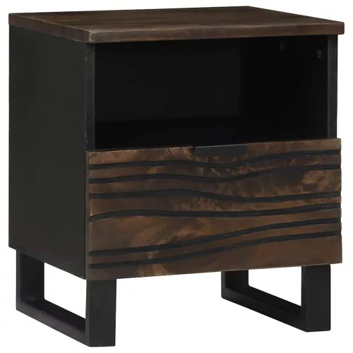 Éjjeliszekrény fiókkal 2 pcs Dió 40 x 33 x 46 cm tömör mangófa