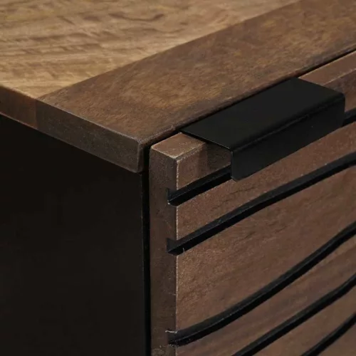 Highboard Barna 40 x 33 x 110 cm tömör mangófa