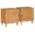 Éjjeli asztal 2 pcs Világosbarna 40 x 33 x 46 cm tömör mangófa