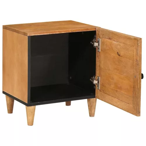 Éjjeli asztal 2 pcs Világosbarna 40 x 33 x 46 cm tömör mangófa