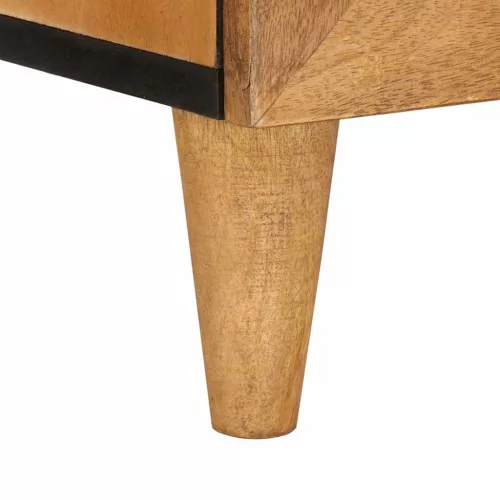 Éjjeli asztal 2 pcs Világosbarna 40 x 33 x 46 cm tömör mangófa