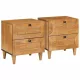 Éjjeli asztal 2 pcs Világosbarna 40 x 33 x 46 cm tömör mangófa