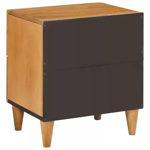 Éjjeli asztal 2 pcs Világosbarna 40 x 33 x 46 cm tömör mangófa