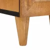 Éjjeli asztal 2 pcs Világosbarna 40 x 33 x 46 cm tömör mangófa