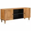 TV szekrény ajtóval Világosbarna 105 x 33 x 46 cm tömör mangófa