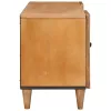 TV szekrény ajtóval Világosbarna 105 x 33 x 46 cm tömör mangófa