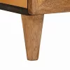 TV szekrény ajtóval Világosbarna 105 x 33 x 46 cm tömör mangófa