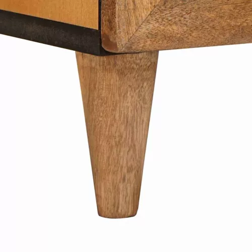 TV szekrény ajtóval Világosbarna 105 x 33 x 46 cm tömör mangófa
