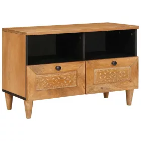   TV szekrény fiókkal Világosbarna 70 x 33 x 46 cm tömör mangófa