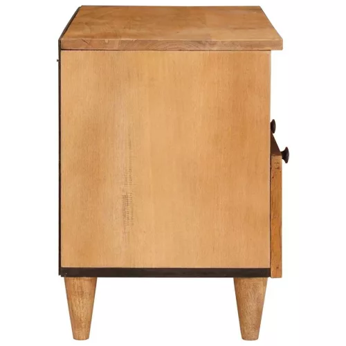 TV szekrény fiókkal Világosbarna 70 x 33 x 46 cm tömör mangófa