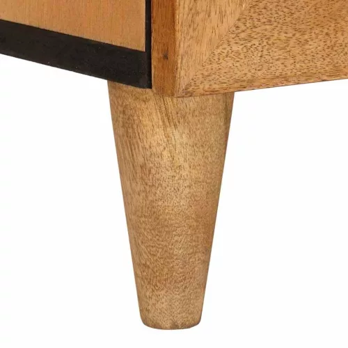 TV szekrény fiókkal Világosbarna 70 x 33 x 46 cm tömör mangófa