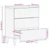 Éjjeli asztal Világosbarna 50 x 33 x 60 cm tömör mangófa
