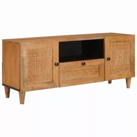   TV szekrény fiókkal Világosbarna 105 x 33 x 46 cm tömör mangófa