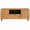 TV szekrény fiókkal Világosbarna 105 x 33 x 46 cm tömör mangófa