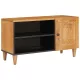 TV szekrény ajtóval Világosbarna 80 x 33 x 46 cm tömör mangófa