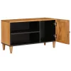 TV szekrény ajtóval Világosbarna 80 x 33 x 46 cm tömör mangófa