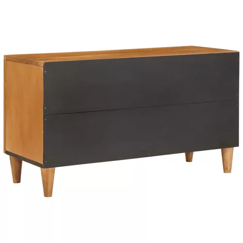 TV szekrény ajtóval Világosbarna 80 x 33 x 46 cm tömör mangófa