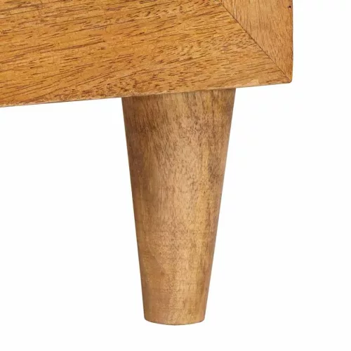 TV szekrény ajtóval Világosbarna 80 x 33 x 46 cm tömör mangófa