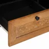 TV szekrény fiókkal Világosbarna 105 x 33 x 46 cm tömör mangófa