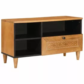   TV szekrény fiókkal Világosbarna 80 x 33 x 46 cm tömör mangófa