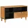 TV szekrény fiókkal Világosbarna 80 x 33 x 46 cm tömör mangófa