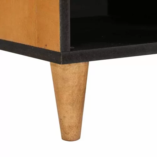 TV szekrény fiókkal Világosbarna 80 x 33 x 46 cm tömör mangófa