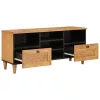 TV szekrény fiókkal Világosbarna 100 x 33 x 46 cm tömör mangófa