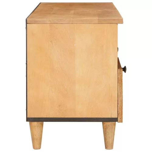 TV szekrény fiókkal Világosbarna 100 x 33 x 46 cm tömör mangófa