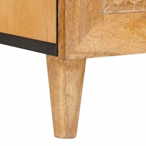TV szekrény fiókkal Világosbarna 100 x 33 x 46 cm tömör mangófa