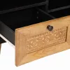 TV szekrény fiókkal Világosbarna 100 x 33 x 46 cm tömör mangófa