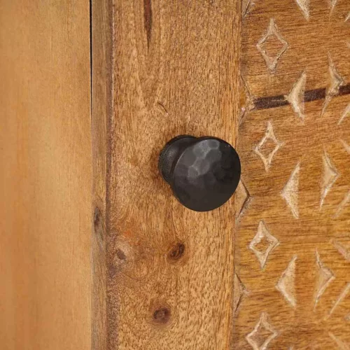 Magasfiú polcokkal Világosbarna 40 x 33 x 110 cm tömör mangófa